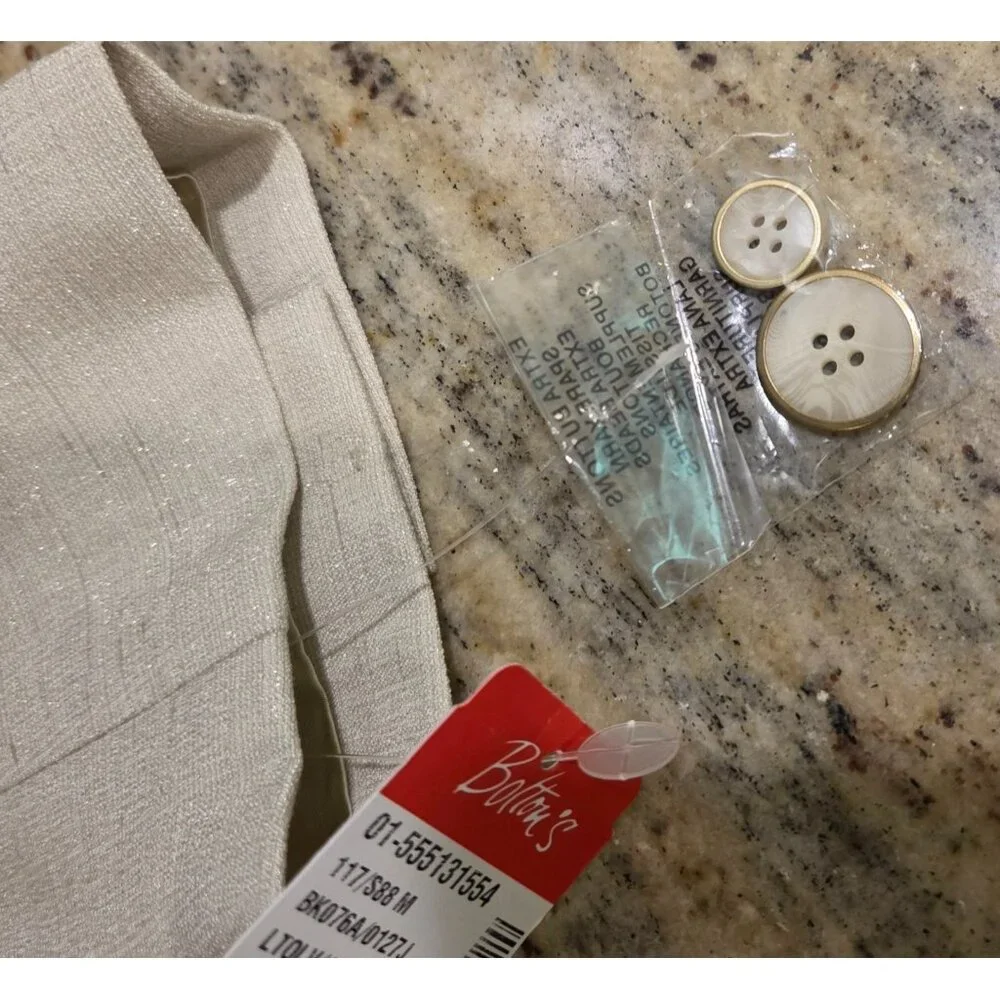 New! Albert Nipon Two Piece Light Green Skirt Set Suit Size 18W Sparkle 3 Button - Picture 16 of 16